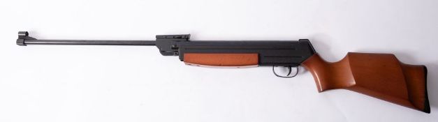 An A.S.I. Statical .22 calibre recoilless system air rifle, serial number B14605.