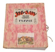 A Chad Valley GWR 'King Arthur on Dartmoor' 400 piece jigsaw, in card box with pictorial label,