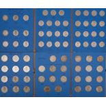 Five Whitman Folders; 1837-48 Shillings, 1937-66 sixpence complete (mc 1952),