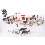 Britains Farm set, a good comprehensive collection of painted figures and animals,