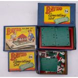 Bayko, four original boxed building sets, 1X, 2X,