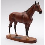 Beswick Horse, Nijinsky, Model 2345, Height 28 cm; together with Royal Doulton Desert Orchid,