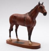 Beswick Horse, Nijinsky, Model 2345, Height 28 cm; together with Royal Doulton Desert Orchid,