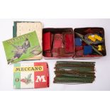 A Meccano boxed set No.0, together with a part set of Dinky Builder Outfit No.