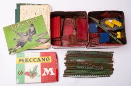 A Meccano boxed set No.0, together with a part set of Dinky Builder Outfit No.