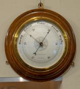 A late Victorian/Edwardian compensated aneroid barometer by John Lilley & Son Ltd.