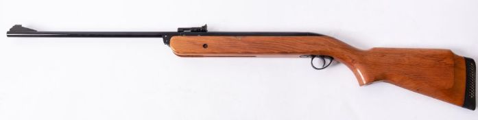 A BSA Mercury .22 calibre air rifle, on semi pistol stock.