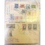A collection of Tonga stamps and covers in two albums with many sets (mainly self-adhesives)