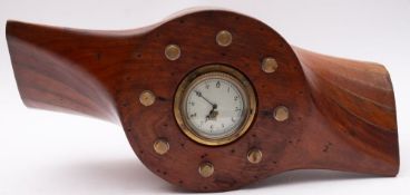 An early 20th century propeller mantel clock,