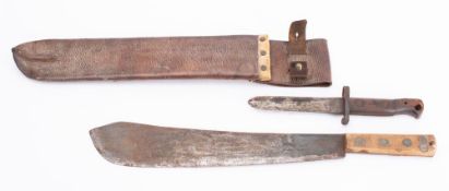 A WWI British Army Issue machete, maker Samuel Kitchen, Birmingham,