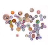 A collection of 19th century and later marbles, 11.8mm to 27mm in size. .