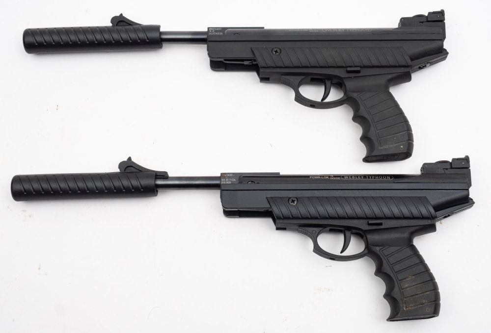 Two Webley Typhoon air pistols, one .22 calibre serial number '011624329' the other . - Image 2 of 2