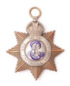 An Edward VII Imperial Service Order with pin mount to back stamped Elkington (poor condition)