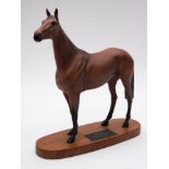 Beswick Horse, Red Rum on Wooden Plinth, model 2510,