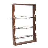 An early 19th Century Continental chestnut spit rack,