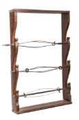 An early 19th Century Continental chestnut spit rack,