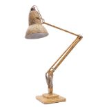 A scumble painted metal 'anglepoise' table lamp, probably by Herbert Terry & Sons Ltd of Redditch,