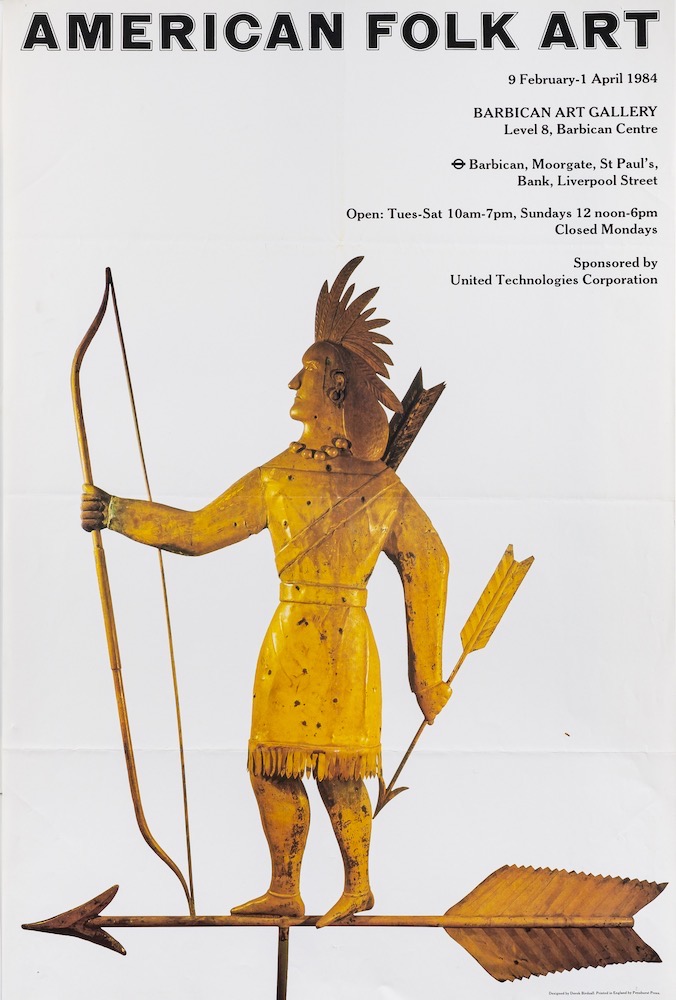 Four Sculpture Exhibition posters: Phillip King, Hayward Gallery, 1981, 51 x 76cm American Folk Art,