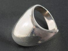 Nanna Ditzel for Georg Jensen, silver ring, model number 91, with import marks for London, 1961,