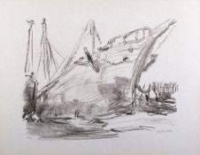 *Oskar Kokoschka (Austrian, 1886-1980) Apulia - Boat shaped like a dolphin (Schiff wie ein Delphin),