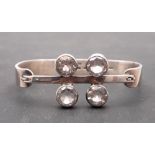 Valon Kulta & Hopea, a round, mixed-cut rock crystal and silver bangle,