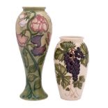 Two Moorcroft Collectors Club pottery vases, both designed by Sally Tuffin,