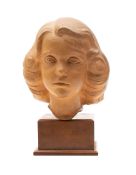 * Arthur Fleischmann (1896-1990) Bust of a Katherine McClure-Smith, aged 3, terracotta,