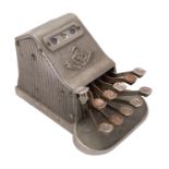 'The Adder' mechanical calculator, lever operated in a cast case with trade mark stamps to body,