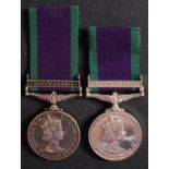 Two Elizabeth II General Service Medals with South Arabia clasp '23861287 Tpr J C Maginty 1