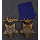 Two Khedive's Star Medals,