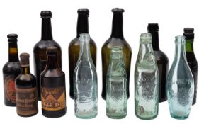 A group of 19th century and later bottles.
