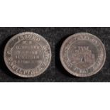 A Launceston silver shilling token, 1811.
