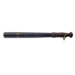 A late 19th/ early 20th century Special Constabulary truncheon, unsigned,