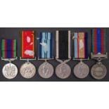 A group of five WWII medals, comprising Africa Service Medal, Australia Service Medal,