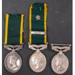 Three George VI Efficiency Medals.
