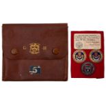 Three Lawn Tennis Association Official enamel Wimbledon badges to A L Slaney 1934, 35 & 36,