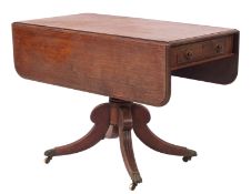 A William IV mahogany Pembroke table, circa 1835; the rectangular top with twin drop leaves,