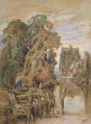 Attributed to Samuel Gillespie Prout (British, 1822-1911) Abbeville signed lower right watercolour,