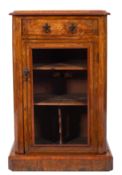 A Victorian walnut and marquetry pier cabinet,