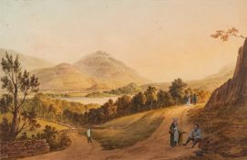 British School (19th Century) 'Saddleback & Keswick from Hethersgill';