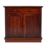 An Edwardian mahogany side cabinet,