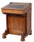 A Victorian walnut Davenport, by Thomas Filmer, London,