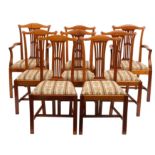 A set of eight mahogany dining chairs in George III style,