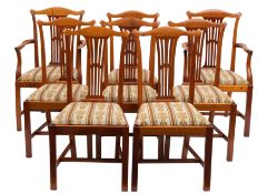 A set of eight mahogany dining chairs in George III style,
