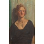 Allan Douglas Davidson, R.B.A., R.O.I., R.M.S. (British,1873-1932) Lady Bowes Lyon Oil on board 21..