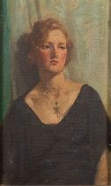 Allan Douglas Davidson, R.B.A., R.O.I., R.M.S. (British,1873-1932) Lady Bowes Lyon Oil on board 21..