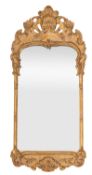 A framed wall mirror in George III style,