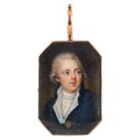 Circle of Ozias Humphry (British 1742-1810) A memorial miniature portrait of a gentleman,