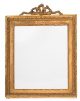 A giltwood framed rectangular wall mirror,