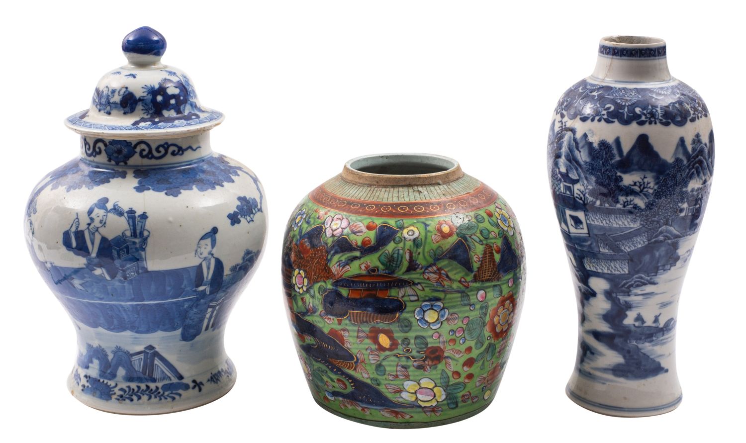 Three pieces of Chinese porcelain,